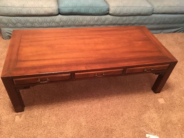 Kent of Grand Rapids Chinese Chippendale coffee 4' x 22" table H 15" 