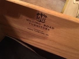 Buffet detail showing makers mark