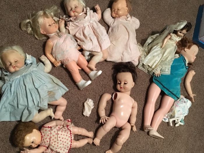Vintage dolls, as is