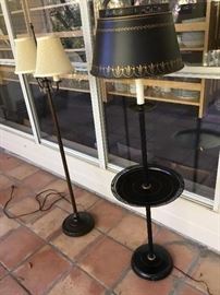 floor lamps including black painted towle lamp.
