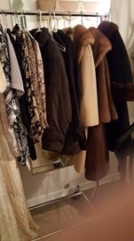 Vintage fur collared coats......and newer ladies clothes