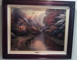 THOMAS KINKAID HOMETOWN CHAPEL signed and numbered