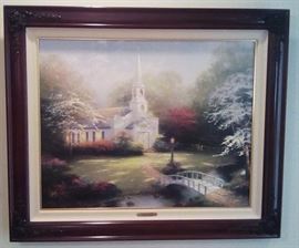 THE MOUNTAIN CHAPEL by THOMAS KINKAID signed A/P