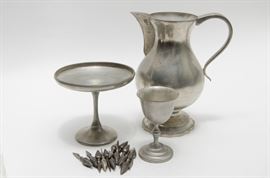 Assortment of Pewter Serving Pieces http://www.ctonlineauctions.com/detail.asp?id=668233