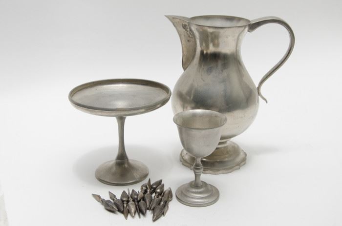 Assortment of Pewter Serving Pieces http://www.ctonlineauctions.com/detail.asp?id=668233