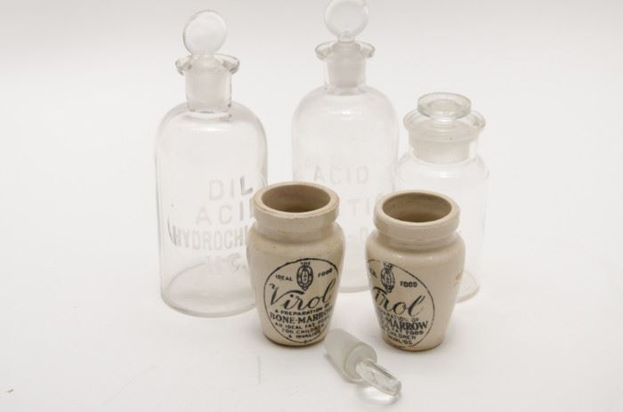  Vintage Medicine Jars and Bottles http://www.ctonlineauctions.com/detail.asp?id=668236