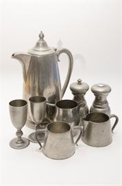 Pewter Tea Set and Serving Pieces  http://www.ctonlineauctions.com/detail.asp?id=668256