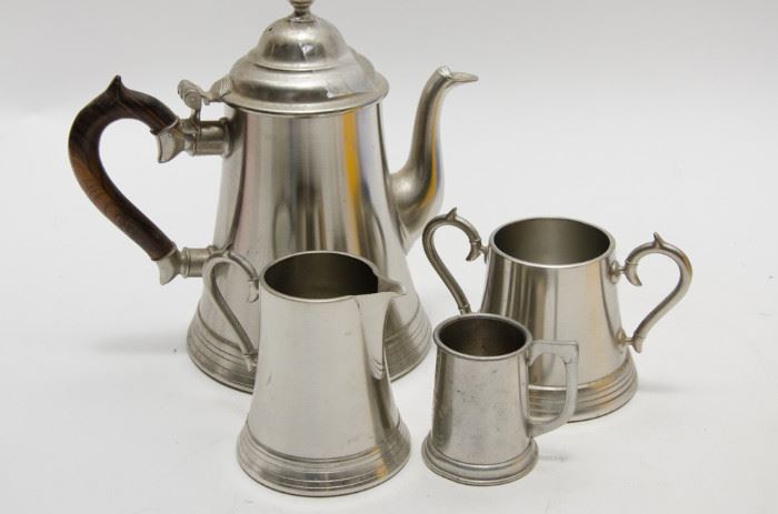 http://www.ctonlineauctions.com/detail.asp?id=668267Pewter Coffee Serving Set, Including Stieff 