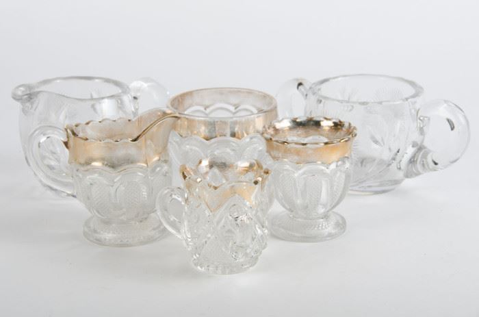  Group of Lead Crystal and Gold Painted Glass Pcs.http://www.ctonlineauctions.com/detail.asp?id=668307