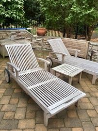 Teak outdoor furniture by Frontgate