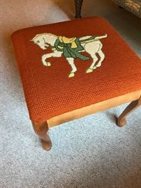 Needlepoint foot stool