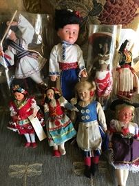 Vintage foreign dolls