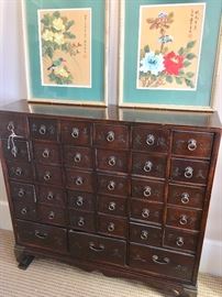 Asian-style apothecary cabinet