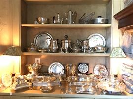 Selection of silverplate & a few pieces of sterling