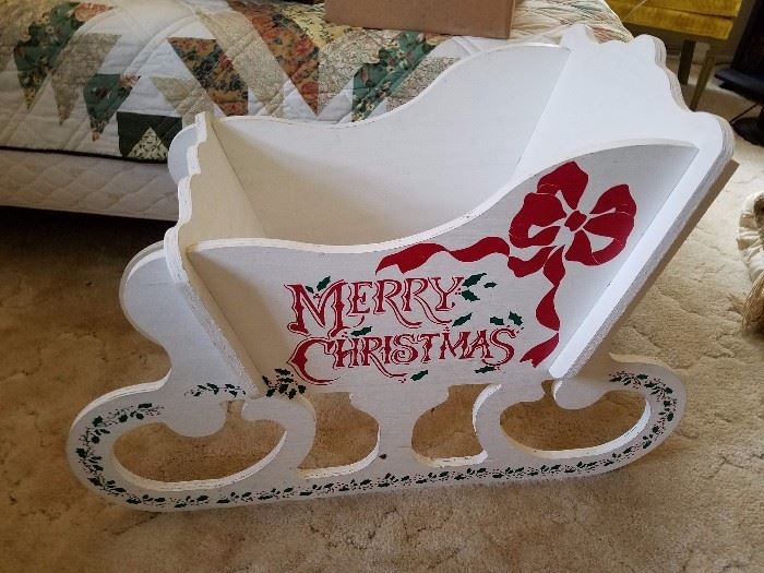 large indoor or outdoor sled decor