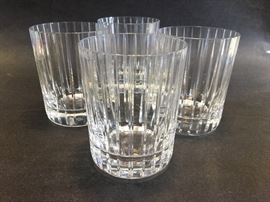 Baccarat Crystal Harmonie Old Fashioned, On the rocks, low-ball tumblers.  There is a total of 8 even though there are just 4 in the photo.