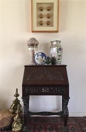 Antique bureau on stand