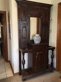 Antique Hall Tree