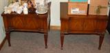 Vintage tables match marble top coffee table