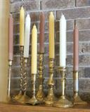 Brass candlesticks