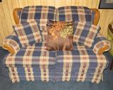 Plaid loveseat