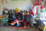 Garage misc and Christmas blowmolds