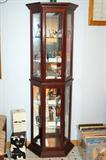 Curio cabinet and cow figurines!