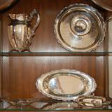 Silver plated serving pieces