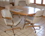 Kitchen table set with 6 chairs (one chair not shown in photograph)