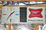 Vintage Miller clock bar sign