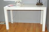 White Parsons desk with drawers (West Elm)