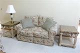 Two tone wood with iron coffee table set