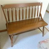 Cattail wood bench