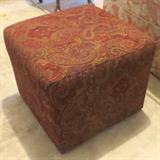 Paisley red ottoman