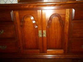 Close-up of the gorgeous wood in the Cherry wood dresser.