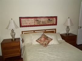 Two crystal lamps in ginger jar style with new high-end lampshades.