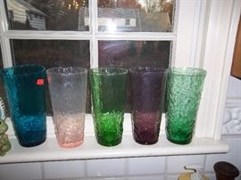 1960 iced-tea and milkshake glasses