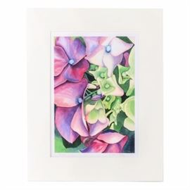 Susan Lackey Limited Edition Reproduction Print: A limited edition reproduction print after an original work by Charlotte artist Susan Lackey. This colorful abstract captures the raw beauty of fresh flowers. The print is signed in plate and by the artist’s hand to the lower right and numbered 3/100, to the lower left. To read more about Susan and her collective work, please refer to the link below.