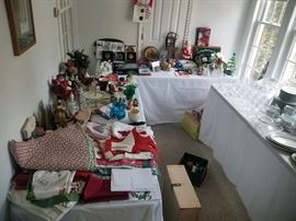 Christmas Decor and Mikasa Dishes