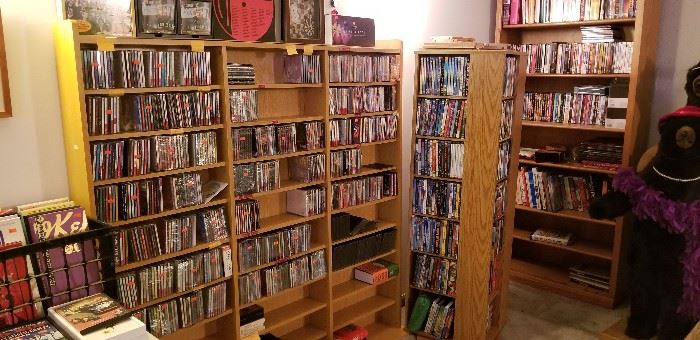 Massive CD and DVD Collection.  Popular titles