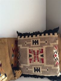 Native American and Mexican blanket pillows