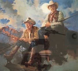 The Night Stage Autographed Print. Slim Pickins