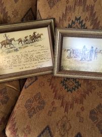 Copy of touching letter by C Russell - set of 2