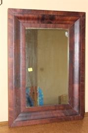Antique mirror with wood frame, 28 1/2" L x 20" W
