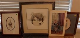 Box lot of 4 pictures
