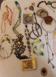 Box lot of jewelry, some sterling pieces
