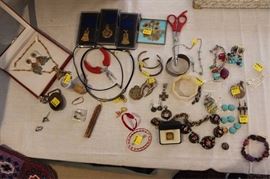 Box lot of jewelry, some sterling pieces
