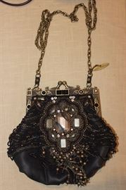 Mary Francis black beaded purse
