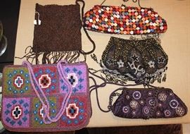 Lot of 5 beaded purses

