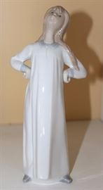 Lladro little girl figure, 8" H, 4" W x 3" D
